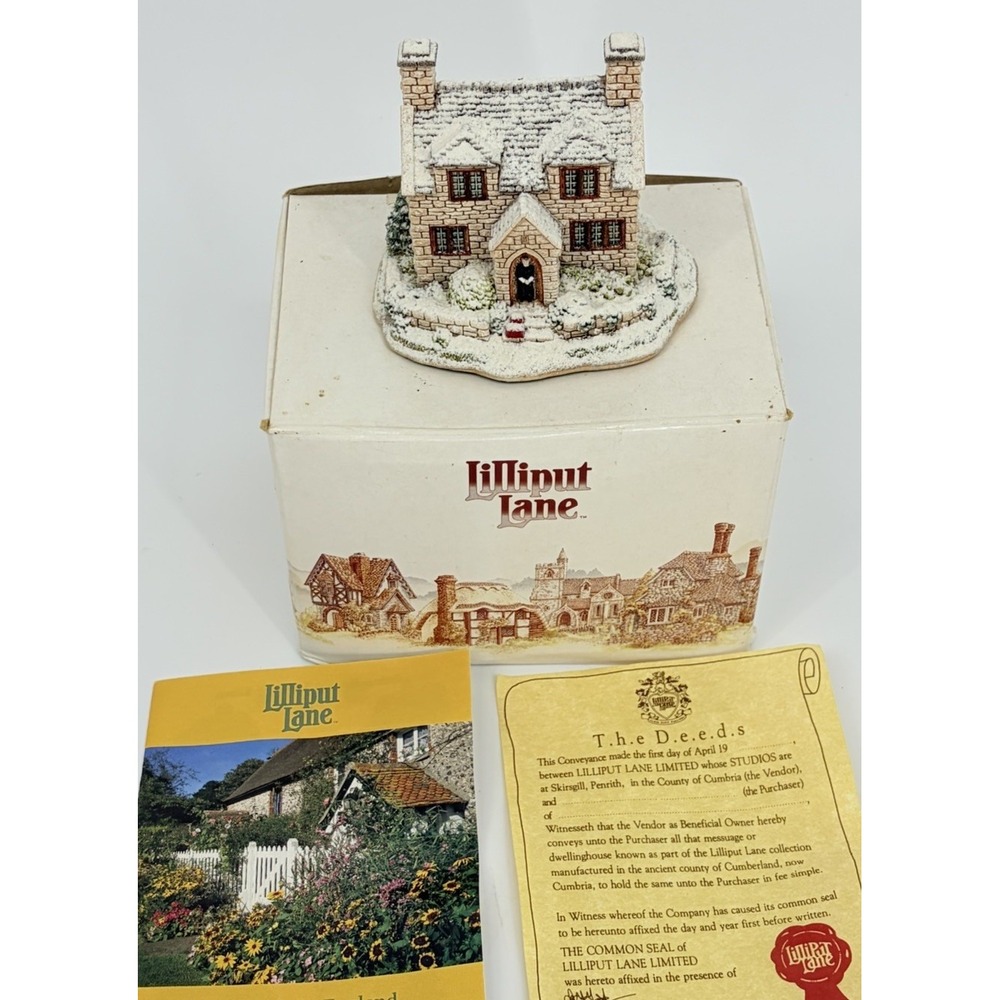 Lilliput Lane Christmas Collection The Vicarage Artist Signed with Deeds